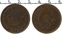 Продать Монеты Парагвай 2 сентесимо 1870 Медь