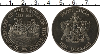 Продать Монеты Сент-Люсия 10 долларов 1982 Медно-никель