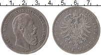 Продать Монеты Вюртемберг 5 марок 1874 Серебро