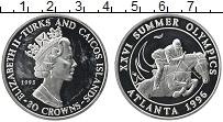 Продать Монеты Теркc и Кайкос 20 крон 1995 Серебро