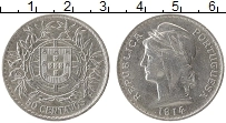Продать Монеты Португалия 50 сентаво 1916 Серебро