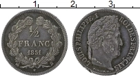 Продать Монеты Франция 1/2 франка 1840 Серебро