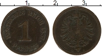 Продать Монеты Германия 1 пфенниг 1887 Медь