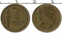 Продать Монеты Перу 5 сентаво 1954 Латунь