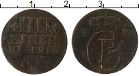 Продать Монеты Мекленбург-Стрелитц 4 пфеннига 1763 Медь
