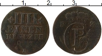 Продать Монеты Мекленбург-Стрелитц 4 пфеннига 1763 Медь