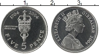 Продать Монеты Гибралтар 5 пенсов 2004 Медно-никель