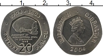 Продать Монеты Гибралтар 20 пенсов 2004 Медно-никель