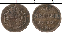 Продать Монеты Австрия 1 геллер 1765 
