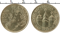 Продать Монеты Сан-Марино 200 лир 2001 Латунь