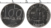 Продать Монеты Сан-Марино 100 лир 1991 Медно-никель