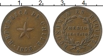 Продать Монеты Чили 1/2 сентаво 1851 Медь