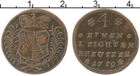 Продать Монеты Вюрцбург 1/4 крейцера 1752 Медь
