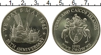 Продать Монеты Теркc и Кайкос 5 крон 1995 Медно-никель
