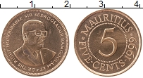 Продать Монеты Маврикий 5 центов 1999 сталь с медным покрытием
