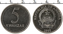 Продать Монеты Ангола 5 кванза 1999 Сталь покрытая никелем