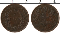Продать Монеты Индия 1/2 пайса 1853 Медь