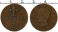 Продать Монеты Сицилия 2 торнеси 1859 Медь