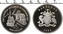 Продать Монеты Барбадос 5 долларов 1995 Серебро