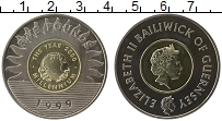 Продать Монеты Гернси 5 фунтов 1999 Биметалл