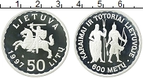 Продать Монеты Литва 50 лит 1997 Серебро