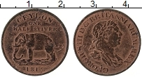 Продать Монеты Цейлон 1/2 стивера 1815 Медь