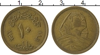 Продать Монеты Египет 10 миллим 1958 Латунь