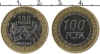 Продать Монеты Центральная Африка 100 франков 2006 Биметалл