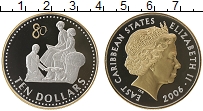 Продать Монеты Карибы 10 долларов 2006 Серебро