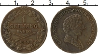 Продать Монеты Швеция 1 скиллинг 1839 Медь