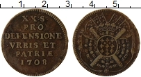 Продать Монеты Франция 20 соль 1708 Медь