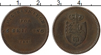 Продать Монеты Дания 6 скиллингов 1813 Медь