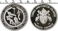 Продать Монеты Теркc и Кайкос 20 крон 1992 Серебро