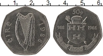 Продать Монеты Ирландия 50 пенсов 1988 Медно-никель