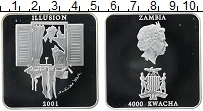 Продать Монеты Замбия 4000 квач 2001 Серебро
