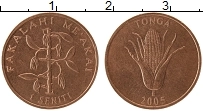 Продать Монеты Тонга 1 сенити 2005 Бронза