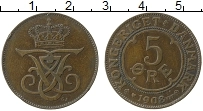 Продать Монеты Дания 5 эре 1908 Бронза