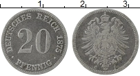 Продать Монеты Германия 20 пфеннигов 1875 Серебро