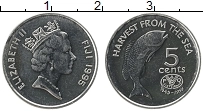Продать Монеты Фиджи 5 центов 1995 Медно-никель