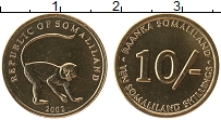 Продать Монеты Сомалиленд 10 шиллингов 2002 Латунь