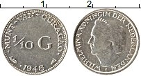 Продать Монеты Кюрасао 1/10 гульдена 1948 Серебро