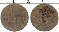 Продать Монеты Бранденбург 6 пфеннигов 1707 Серебро