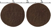 Продать Монеты Саксония 1 геллер 1766 Медь