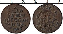 Продать Монеты Восточная Фризия 3 пфеннига 1763 Медь