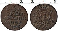 Продать Монеты Восточная Фризия 3 пфеннига 1763 Медь
