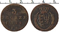 Продать Монеты Польша 3 гроша 1811 Медь