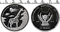 Продать Монеты Конго 10 франков 2007 Серебро