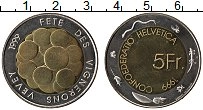 Продать Монеты Швейцария 5 франков 1999 Биметалл