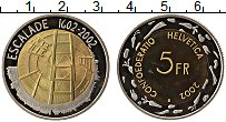 Продать Монеты Швейцария 5 франков 2002 Биметалл