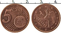 Продать Монеты Андорра 5 евроцентов 2014 сталь с медным покрытием